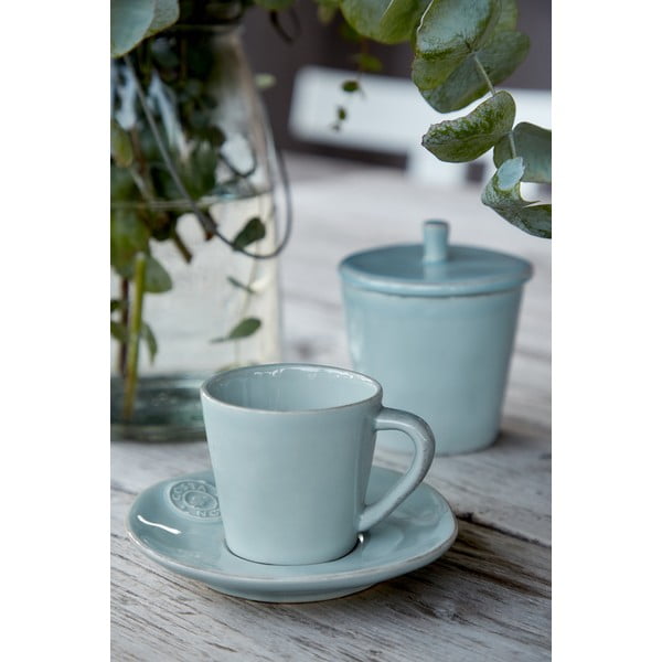 Turkusowa kamionkowa filiżanka ze spodkiem Costa Nova Esme, 190 ml-image-1