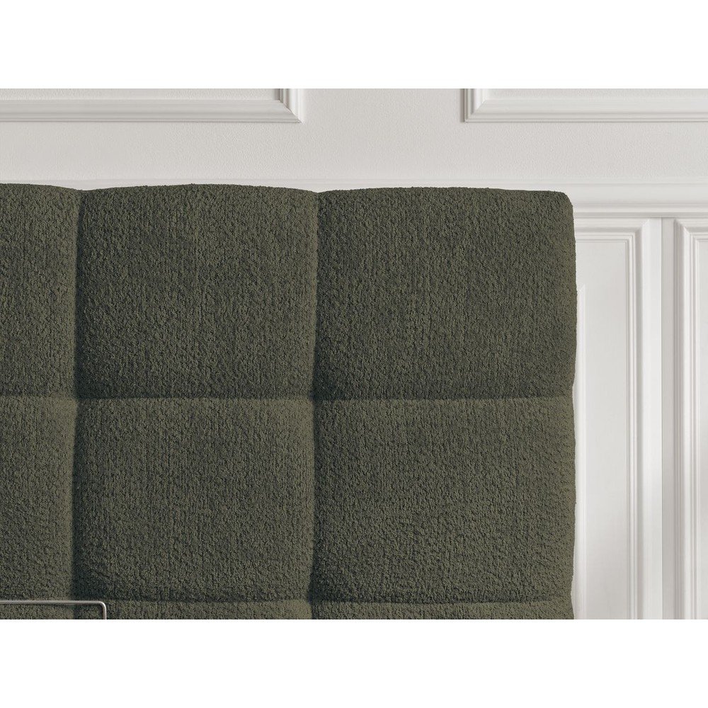 Zielone tapicerowane tapicerowane/z płyty wiórowej łóżko dwuosobowe ze schowkiem ze stelażem 160x200 cm Kumo – Bobochic Paris (zdjęcie 10)