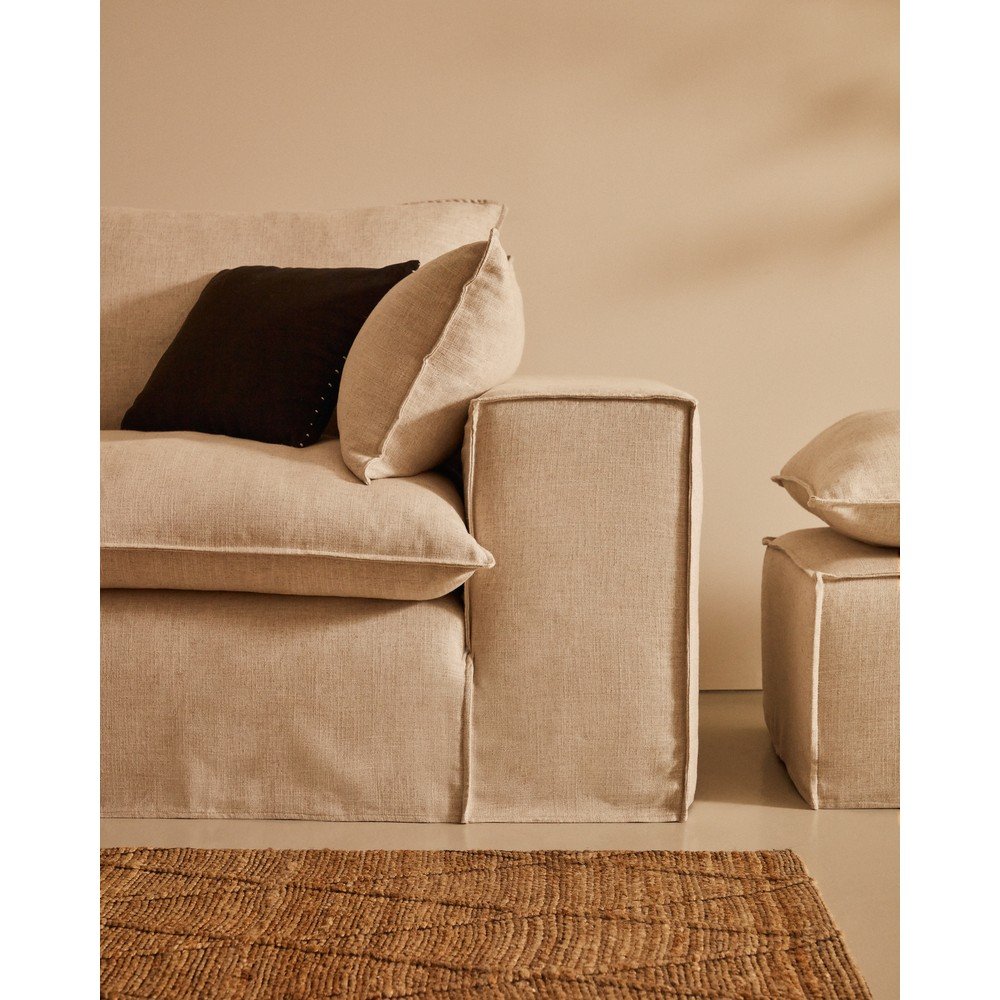 Beżowa lniana sofa 280 cm Anarela – Kave Home (zdjęcie 9)