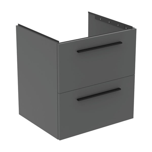 Szara wisząca szafka pod umywalkę 60x63 cm i.Life B – Ideal Standard-image-4