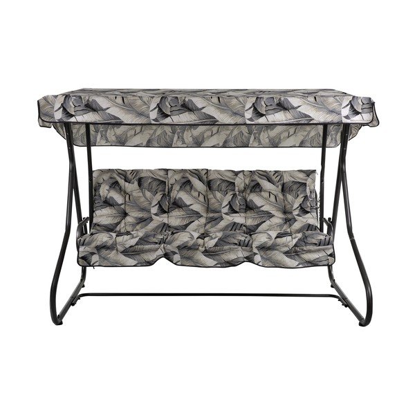 Szara metalowa huśtawka ogrodowa Milano – Dajar