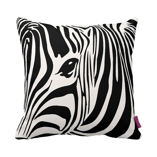 Czarno-biała poduszka Zebra, 43x43 cm