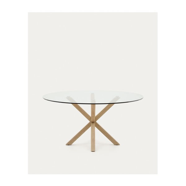 Okrągły stół ze szklanym blatem ø 150 cm Argo – Kave Home-image-3