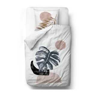 Pościel dwuosobowa z satyny bawełnianej Butter Kings Glossy Monstera, 200x200 cm