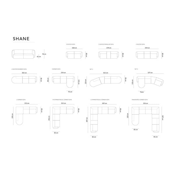 Niebieska sofa 302 cm Shane – Micadoni Home-image-4