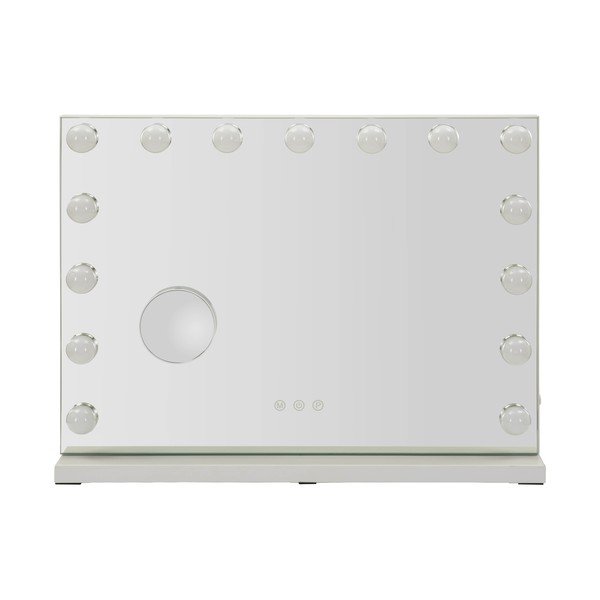 Lustro z oświetleniem/z półką ścienne 55x43 cm Hollywood – Mauro Ferretti