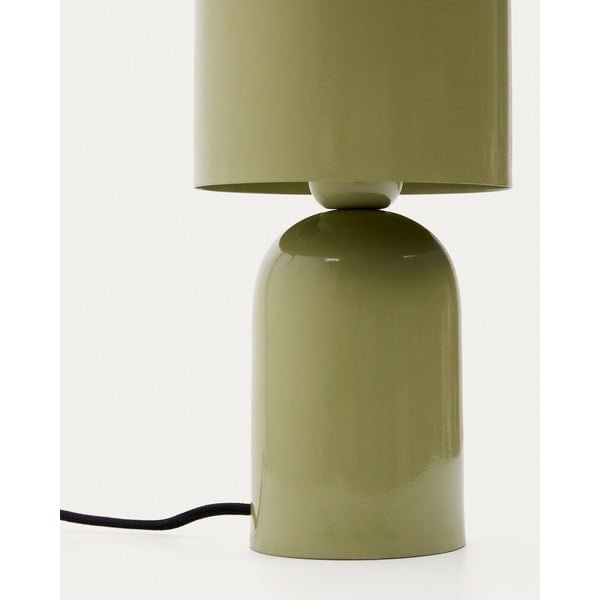 Zielona lampa stołowa z metalowym kloszem (wysokość 28 cm) Monze – Kave Home-image-4