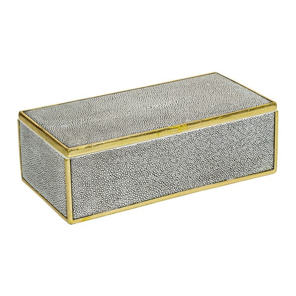 Szare pudełko ze złotym detalem Santiago Pons Pearl