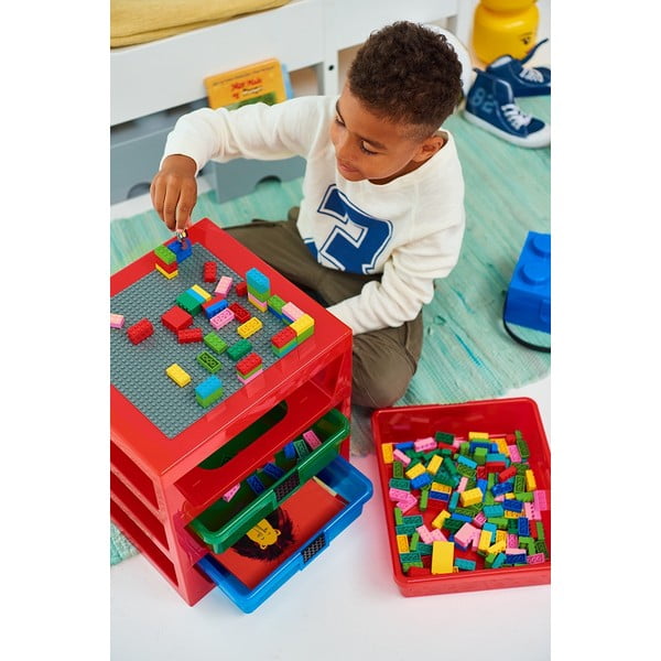 Czerwony organizer z 3 szufladami Storage - LEGO®-image-1