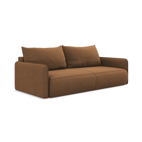 Pomarańczowa rozkładana/ze schowkiem sofa 216 cm Nanea – Makamii-image-2