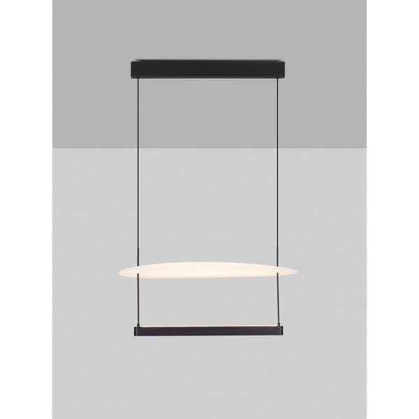Biała/w kolorze matowej czerni aluminiowa lampa wisząca LED ze ściemniaczem ø 60 cm Diona – Nova Luce-image-3