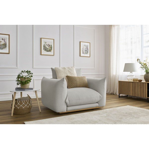 Jasnoszary fotel Ernest – Bobochic Paris-image-1