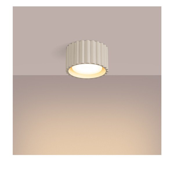 Beżowa metalowa lampa punktowa ø 10 cm Zora – Sollux-image-4