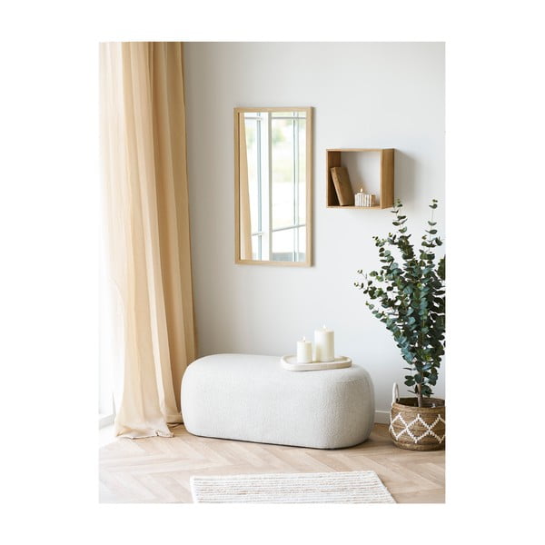 Wielopoziomowa półka z litego drewna dębowego w naturalnym kolorze 30 cm Lattoon – House Nordic-image-2