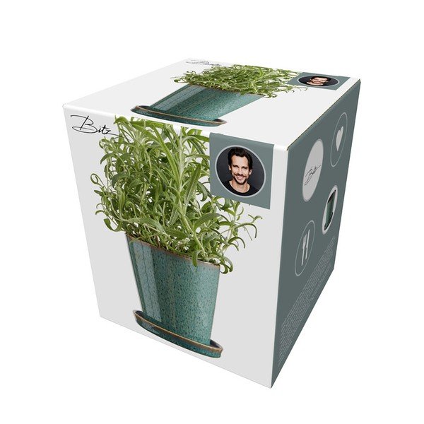 Kamionkowa osłonka na doniczkę ø 10 cm Gastro Green/Black – Bitz-image-4