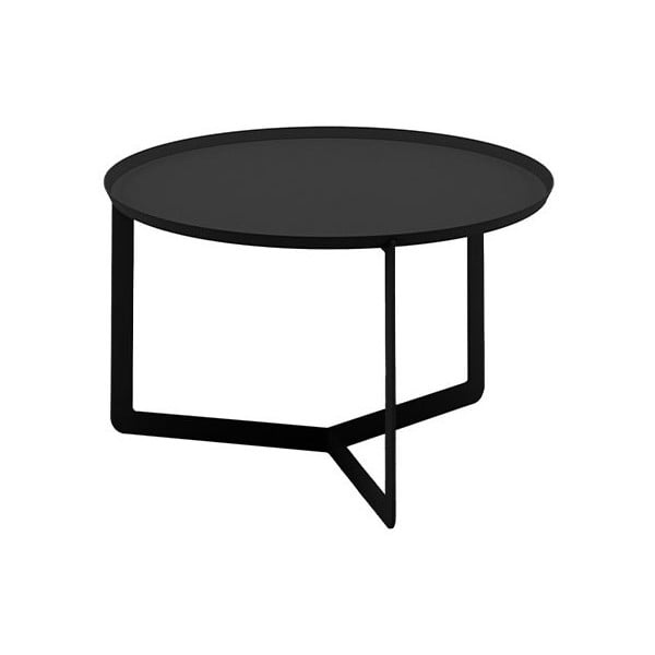 Czarny stolik MEME Design Round, Ø 60 cm