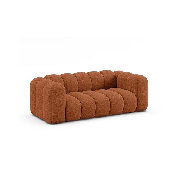 Ceglasta sofa z tkaniny szenilowej 200 cm Lupine – Micadoni -image-1