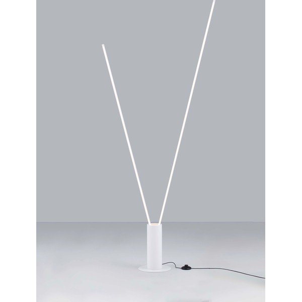 Metalowa lampa stojąca LED z elastyczną konstrukcją w matowym białym kolorze (wysokość 181 cm) Kimolia – Nova Luce-image-3