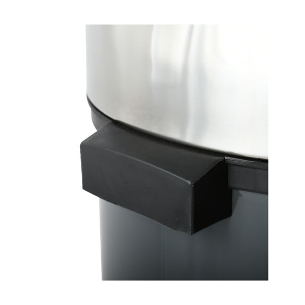 Ciemnoszary stalowy kosz na śmieci otwierany na dotyk 30 l – MSV-image-4