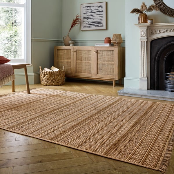 Dywan odpowiedni na zewnątrz w naturalnym kolorze 120x170 cm Farah Stripe – Flair Rugs-image-2