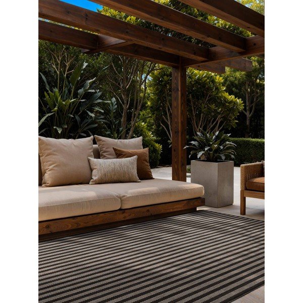 Czarny/kremowy dywan odpowiedni na zewnątrz 160x230 cm Haringey Linley – Ted Baker-image-1