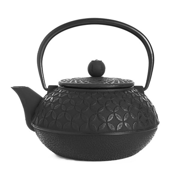 Czarny czajnik żeliwny Bambum Taşev Linden, 800 ml