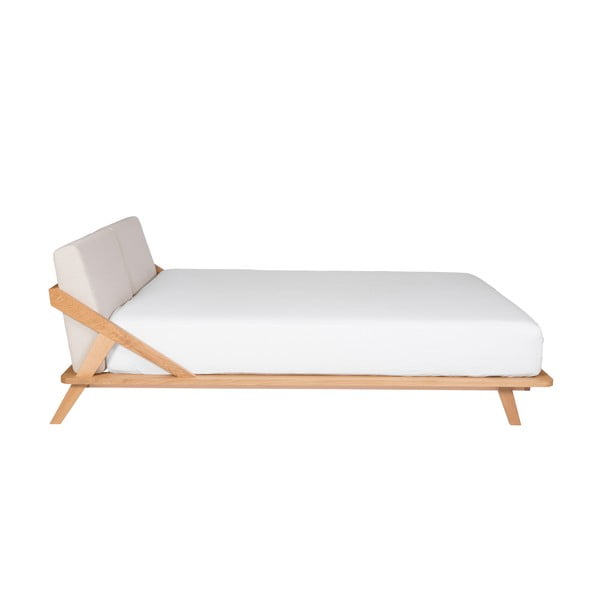 Łóżko z drewna dębowego Ellenberger design Nordic Space, 180x200 cm