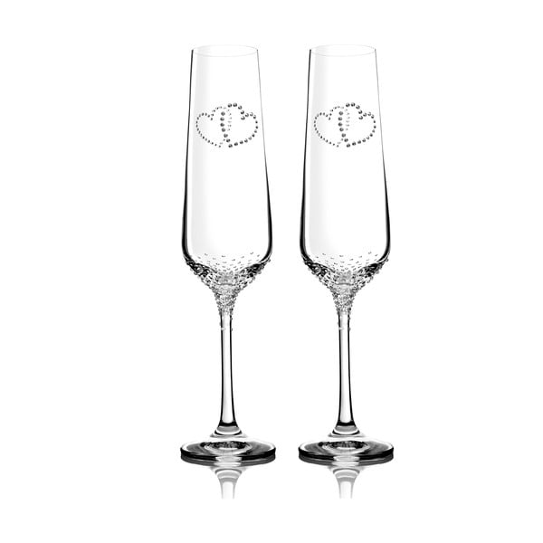 Zestaw 2 kieliszków do szampana Prema ze Swarovski Elements w eleganckim opakowaniu