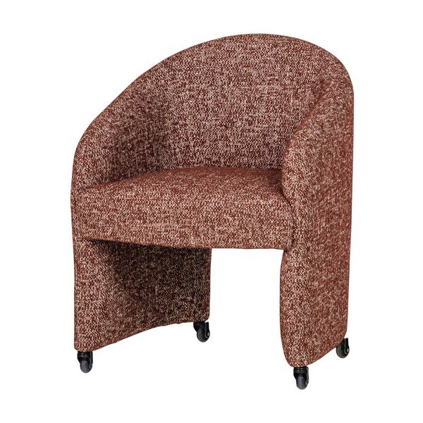 Tapicerowane krzesło biurowe w kolorze terakoty Cordo – WOOOD