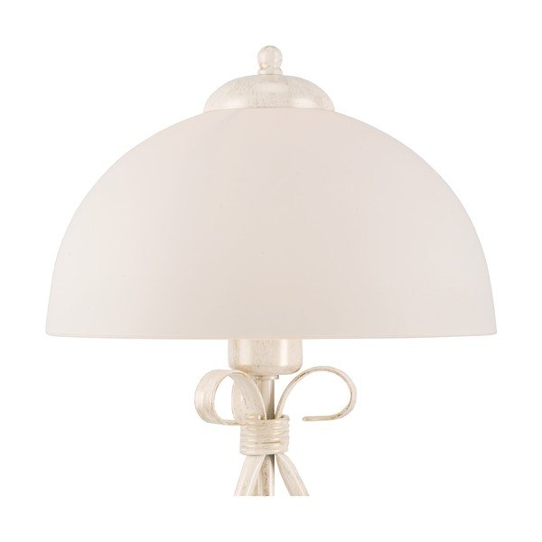 Biała lampa stołowa ze szklanym kloszem (wys. 43 cm) Adelle – LAMKUR-image-4