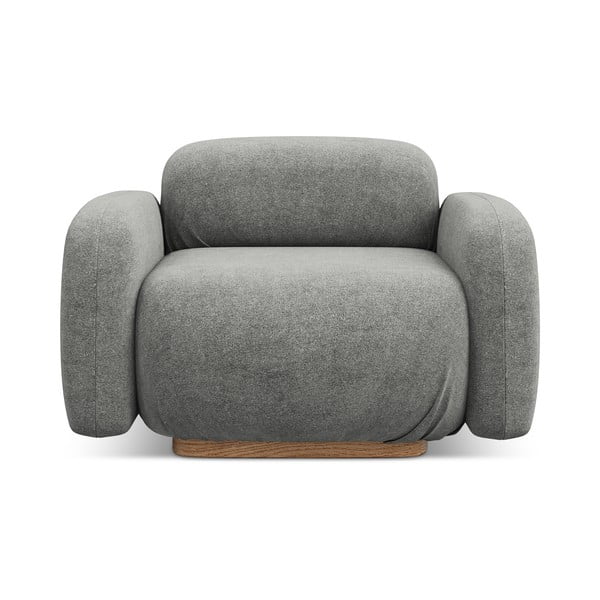 Szary moduł sofy z materiału bouclé Ailani – Makamii-image-1