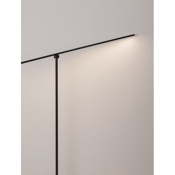 Metalowa lampa stojąca LED z elastyczną konstrukcją/ze ściemniaczem w kolorze matowej czerni (wysokość 144 cm) Tenso – Nova Luce-image-2