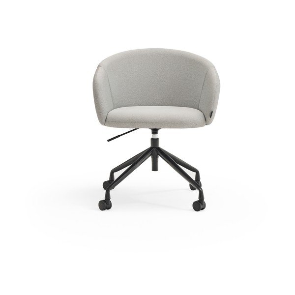 Jasnoszare tapicerowane krzesło biurowe Add – Teulat-image-1