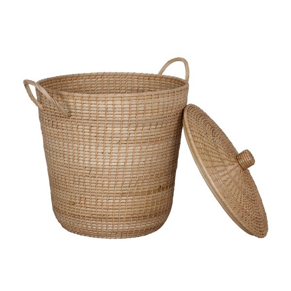 Rattanowy kosz z pokrywką WOOX LIVING Ratta-image-4