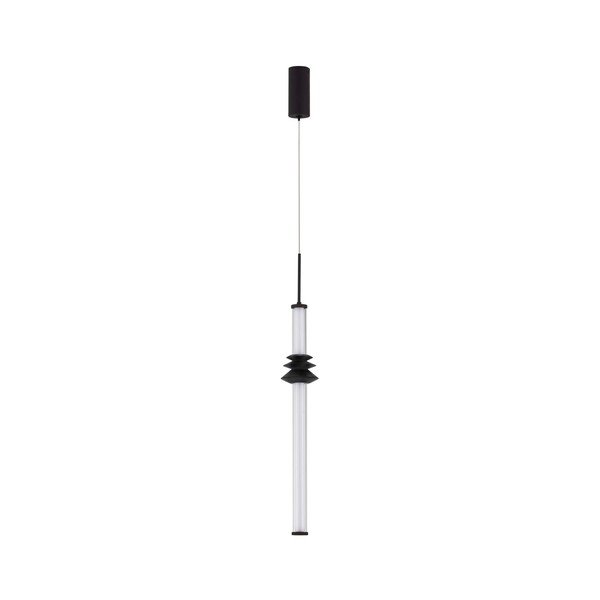 Lampa wisząca LED ceramiczna ze ściemniaczem w kolorze matowej czerni z kloszem ze szkła akrylowego ø 8 cm Stalactite – Nova Luce