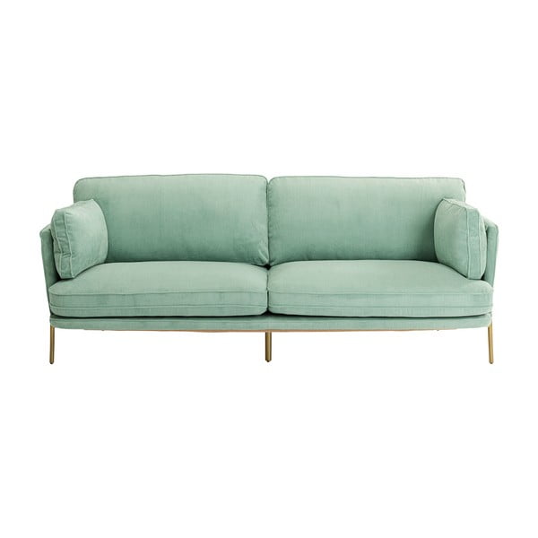 Turkusowa sztruksowa sofa 221 cm Shirly – Kare Design