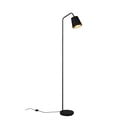 Czarna lampa stojąca z tekstylnym kloszem (wys. 148 cm) Buddy – Reality