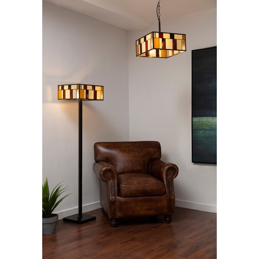 Metalowa lampa wisząca ze szklanym kloszem Waldorf – Premier Housewares (zdjęcie 6)