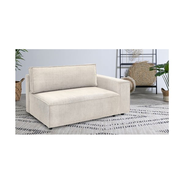 Kremowy sztruksowy moduł sofy (prawostronny) Nihad modular – Bobochic Paris-image-1