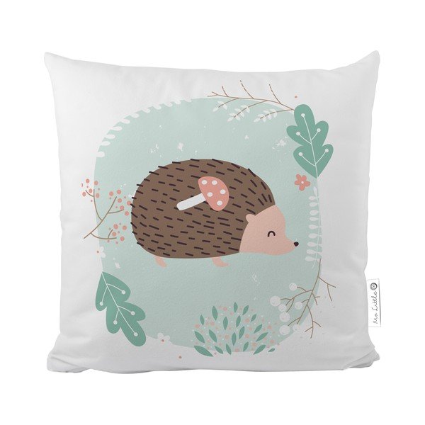 Poszewka na poduszkę z satyny bawełnianej Mr. Little Fox Dear Friends Hedgehog, 50x50 cm