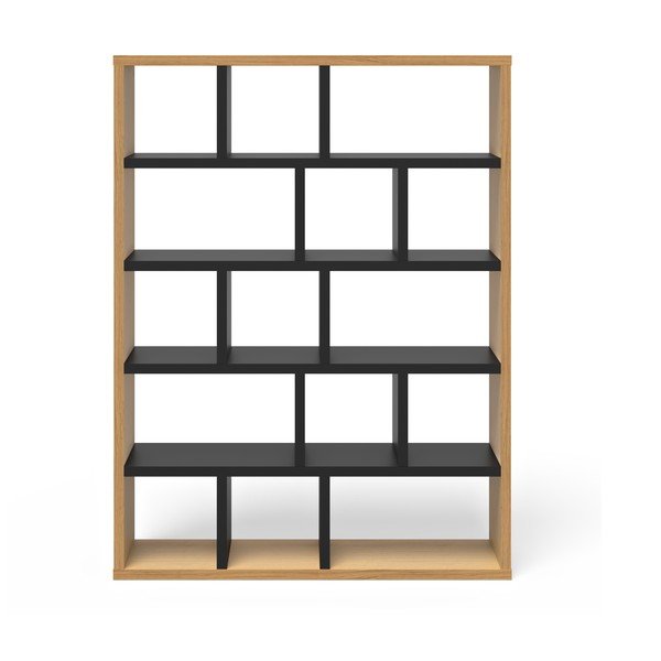 Czarny regał w dekorze dębu 150x198 cm Berlin – TemaHome-image-2