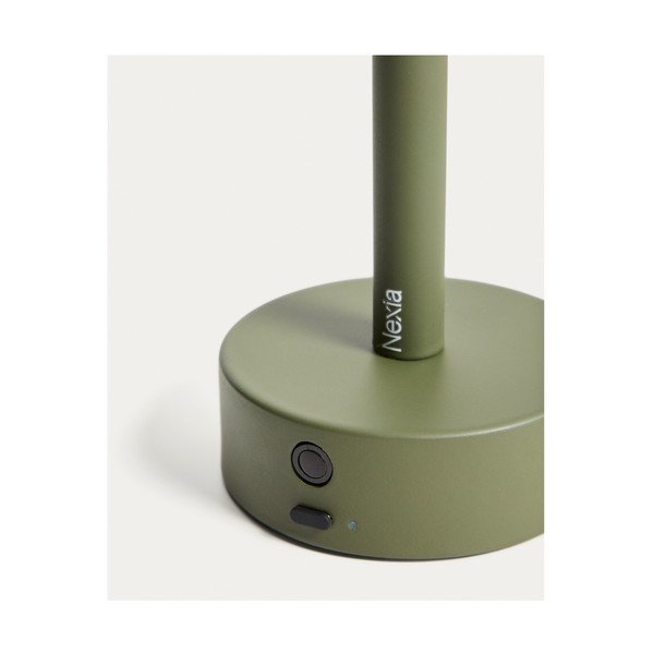 Zielona metalowa lampa stołowa LED (wysokość 30 cm) Bow – Kave Home-image-4