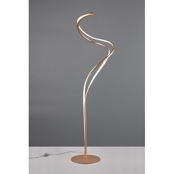 Lampa stojąca LED w kolorze złota z metalowym kloszem (wys. 160 cm) Nala – Trio Select-image-1