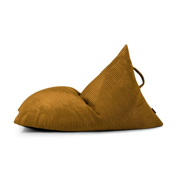 Musztardowy sztruksowy dziecięcy worek do siedzenia Razzy – SLOWDOWN