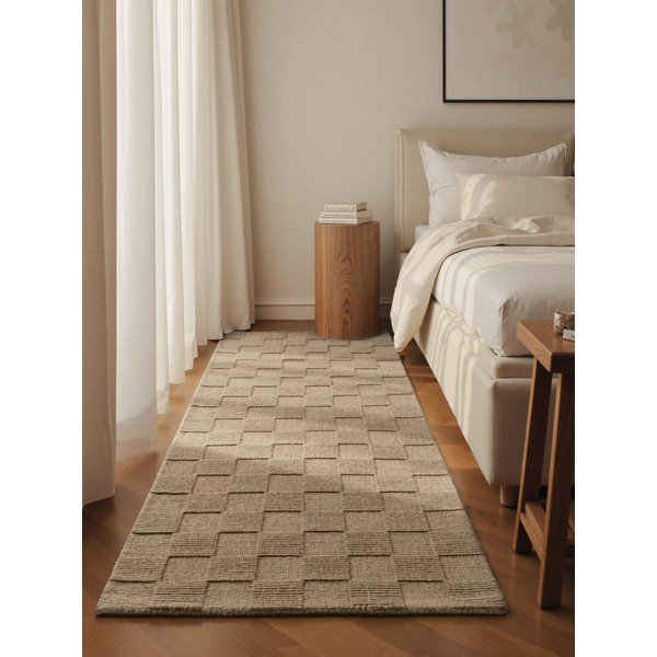 Brązowy wełniany chodnik tkany ręcznie 80x200 cm Scala – Villeroy&Boch-image-1