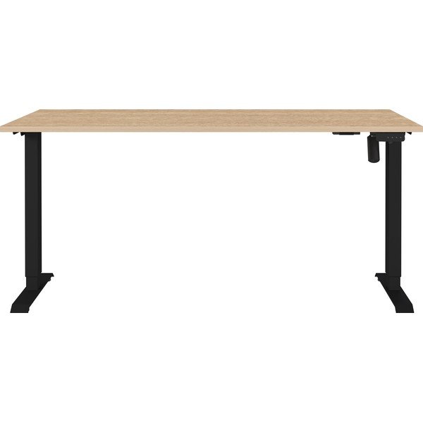 Biurko z regulowaną wysokością z elektryczną regulacją wysokości z blatem w dekorze dębu 80x160 cm Boras – Germania-image-1