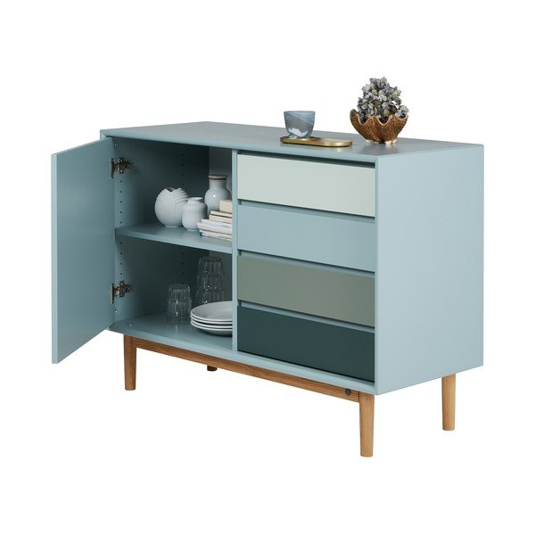 Miętowa niska komoda 114x80 cm Color Box – Tom Tailor-image-4
