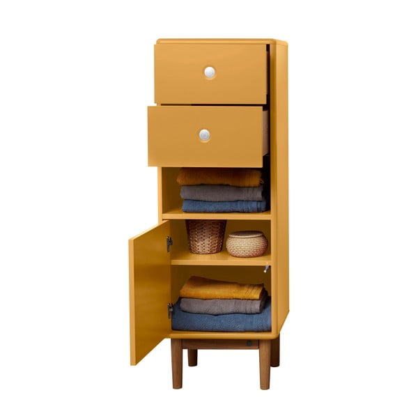 Musztardowa wysoka/wisząca szafka łazienkowa 40x100 cm Color Bath – Tom Tailor-image-3