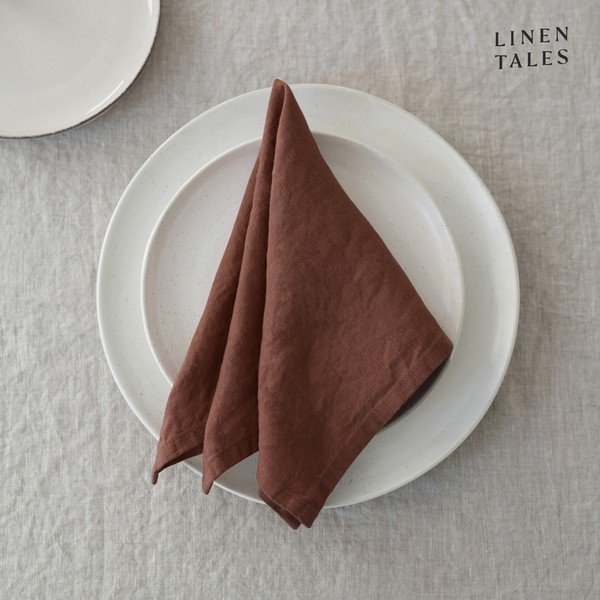Serwetki zestaw 2 szt. lniane 40x40 cm Chocolate – Linen Tales-image-1