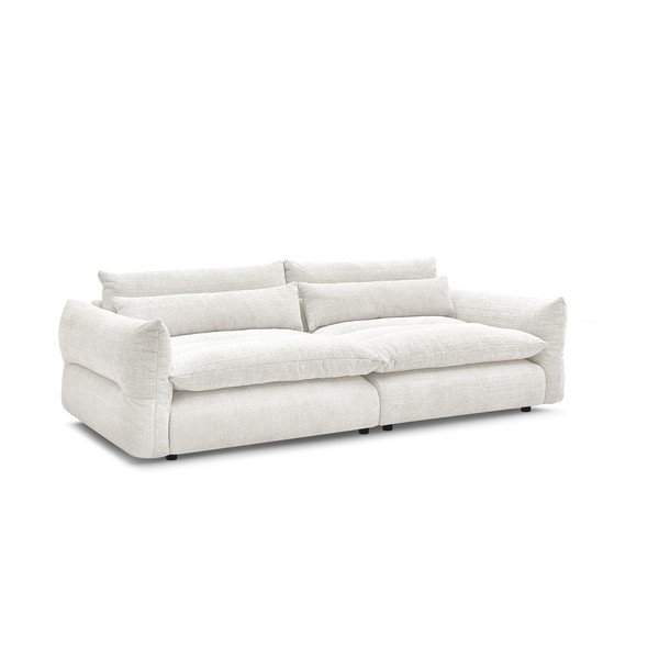 Biała sofa z tkaniny szenilowej 276 cm Neil – Bobochic Paris-image-2